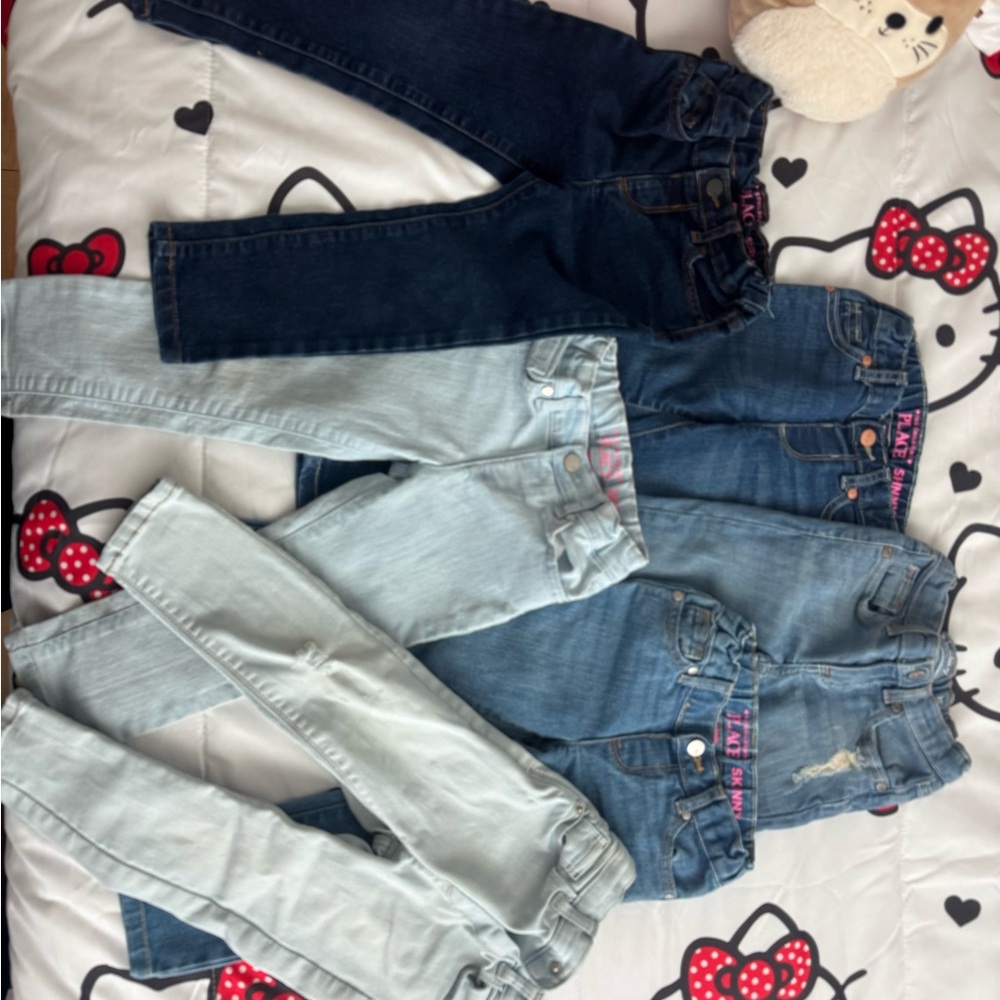 Kids Denim Jeans Set - Blue and Light Blue